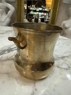 Brass Champagne Bucket Wine Cooler with Ring Handles - 4639267