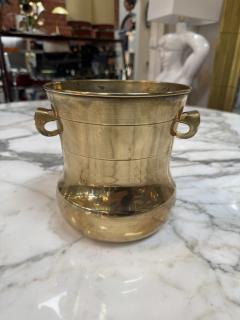 Brass Champagne Bucket Wine Cooler with Ring Handles - 4639270
