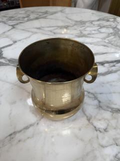 Brass Champagne Bucket Wine Cooler with Ring Handles - 4639271