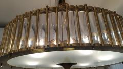 Brass Chandelier with Crystal Inserts - 1114538