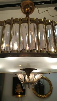 Brass Chandelier with Crystal Inserts - 1114540