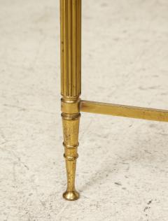 Brass Cocktail Table Smoked Glass Top on Stretchers Base - 1110700