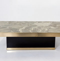 Brass Coffee Table Belgium 1970s - 4361824