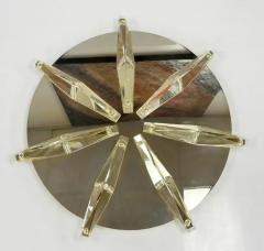 Brass Crystal Ceiling Wall Light Made in Italy - 3859596