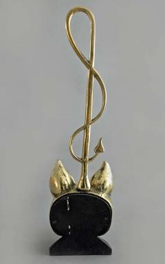 Brass Doorstop in Form of a Fox - 866772