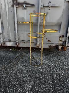 Brass Faux Bamboo Adjustable 4 Shelf Plant Stand - 4511322