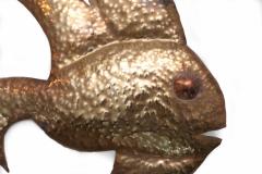 Brass Fish Wall Sculpture - 266281