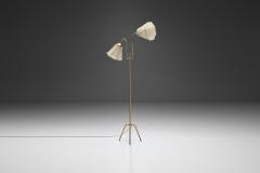 Brass Floor Lamp with Adjustable Arms Sweden 1940s - 4072232