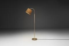 Brass Floor Lamp with Curved Neck Europe Mid 20th Century - 4566712
