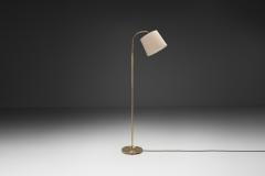 Brass Floor Lamp with Curved Neck Europe Mid 20th Century - 4566760