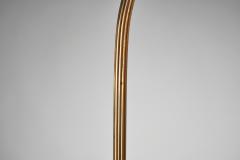 Brass Floor Lamp with Curved Neck Europe Mid 20th Century - 4566762