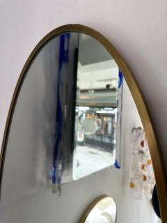 Brass Free Form Egg Mirror Italy 1950s - 2936570