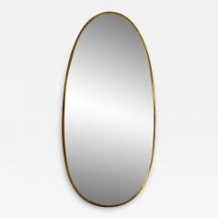 Brass Free Form Egg Mirror Italy 1950s - 2940277