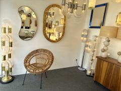 Brass Free Form Haricot Mirror Italy 1950s - 3132815