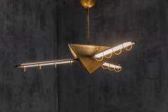 Brass Geometric Pendant Lights Europe Late 1980s - 4706701