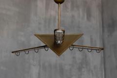 Brass Geometric Pendant Lights Europe Late 1980s - 4706773