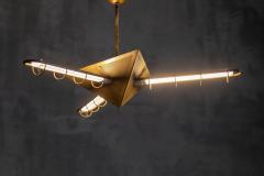 Brass Geometric Pendant Lights Europe Late 1980s - 4706781