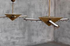 Brass Geometric Pendant Lights Europe Late 1980s - 4706788