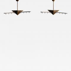 Brass Geometric Pendant Lights Europe Late 1980s - 4708023