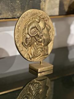 Brass Grecian Coin Sculpture - 3474804