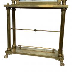 Brass Hall Tree Console Table Mirror - 1516772