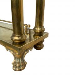 Brass Hall Tree Console Table Mirror - 1516777