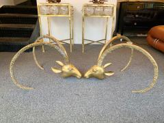 Brass Horn Coffee Table 1970s - 1206825