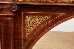 Brass Inlaid Arched Rosewood Console Table - 4375638