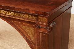 Brass Inlaid Arched Rosewood Console Table - 4375639