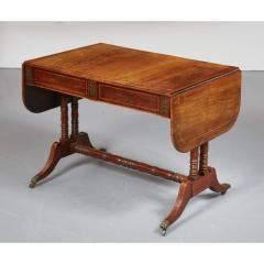 Brass Inlaid Rosewood Sofa Table - 2517529