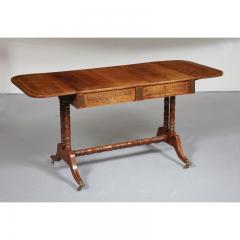 Brass Inlaid Rosewood Sofa Table - 2517531