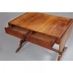 Brass Inlaid Rosewood Sofa Table - 2517542