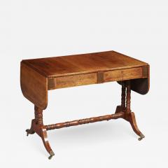 Brass Inlaid Rosewood Sofa Table - 2517565