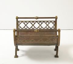 Brass Latice Fireplace Log Holder - 4337477