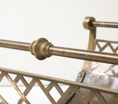 Brass Latice Fireplace Log Holder - 4337480