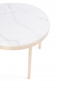 Brass Marble Round Accent Table - 257196