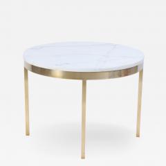 Brass Marble Round Accent Table - 257425