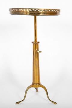 Brass Marble Top Table with Pierced Gallery - 4002604