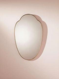 Brass Mirror Polished Brass Frame and Mirrored Glass Italian Manufacture 1960 - 3934309