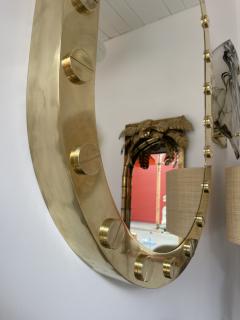 Brass Mirror Screw Decor Italy 1990s - 2523937