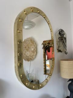 Brass Mirror Screw Decor Italy 1990s - 2523938