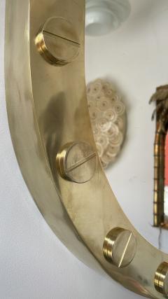 Brass Mirror Screw Decor Italy 1990s - 2523947