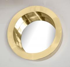 Brass Modernist Circular Mirror - 2041044