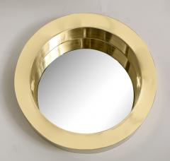 Brass Modernist Circular Mirror - 2041045