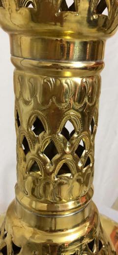 Brass Moroccan Floor or Table Lamp Handmade in Filigree Design a Pair - 2888955