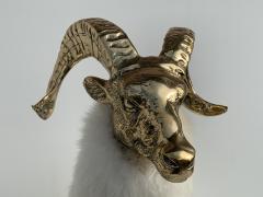 Brass Mountain Sheep Goat or Ram Sculpture - 966166
