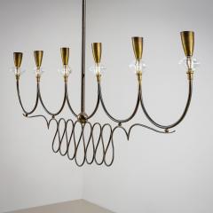 Brass Pendant Lamp Italy 1950s - 4432574