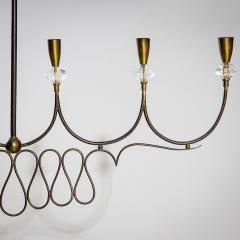 Brass Pendant Lamp Italy 1950s - 4432578