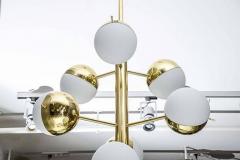 Brass Pendants with Half Glass Globes - 4719125