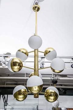 Brass Pendants with Half Glass Globes - 4719127